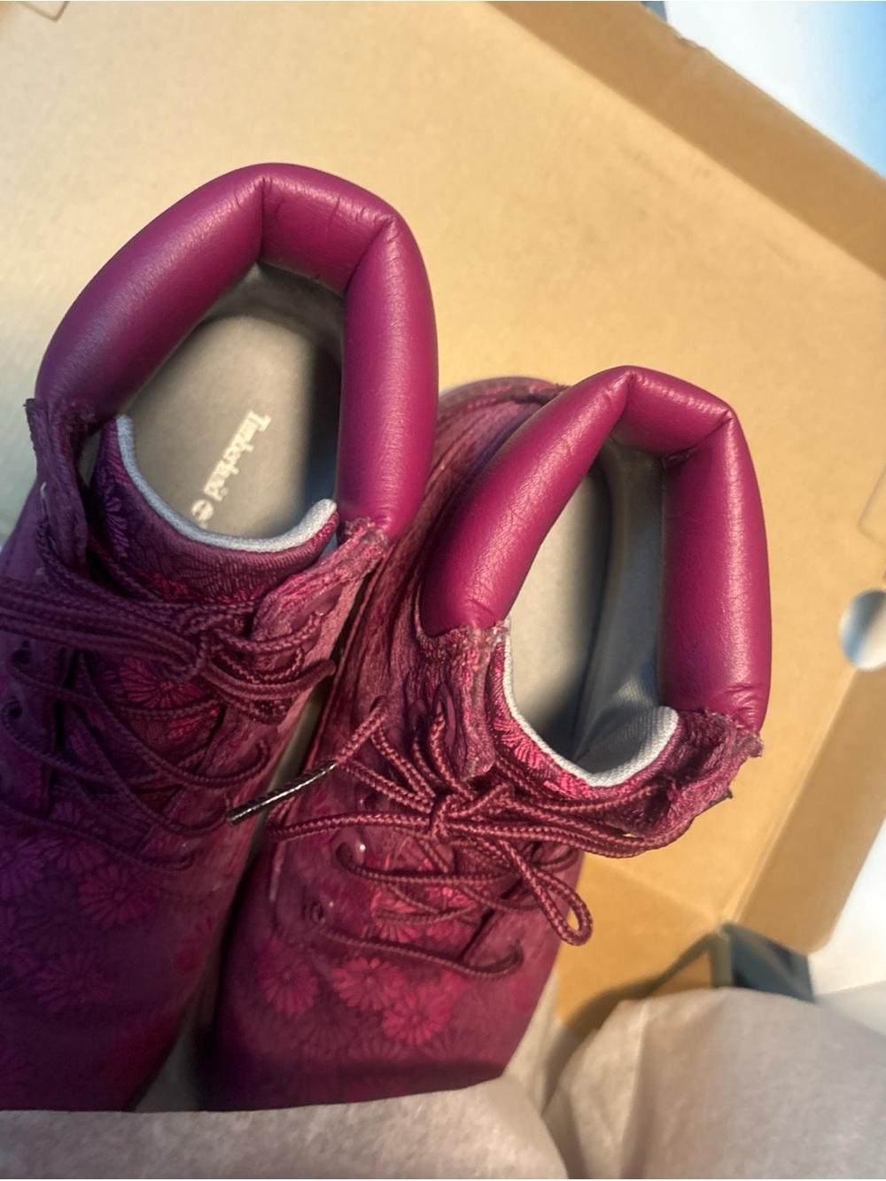 Women’s Timberlands Y 5.5 /W 7.5 Periwinkle excellent condition - Picture 8 of 12